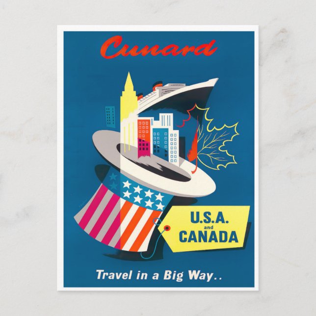 Tarjeta postal para viajes de los Estados Unidos y (Anverso)