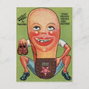 Tarjeta postal para zapatos antiguos