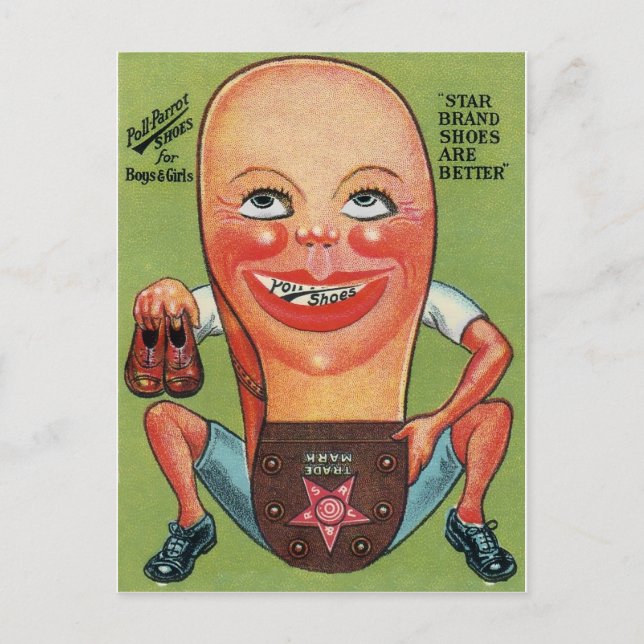 Tarjeta postal para zapatos antiguos (Anverso)