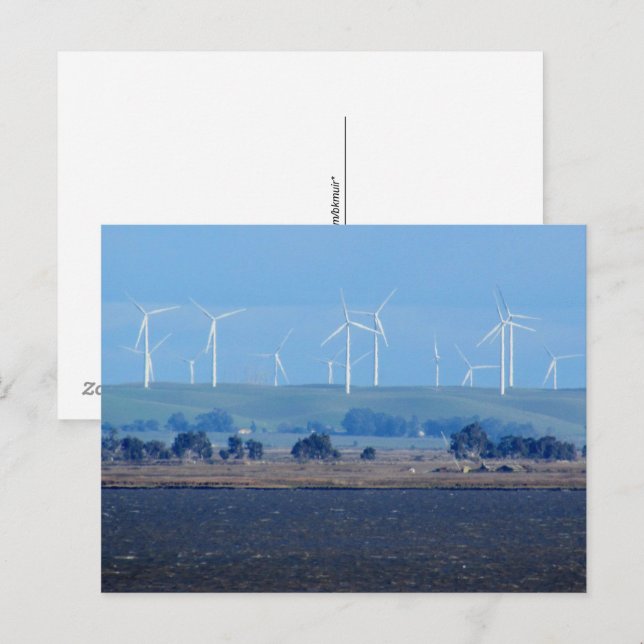 Tarjeta postal - Parque eólico en el Delta (Anverso / Reverso)