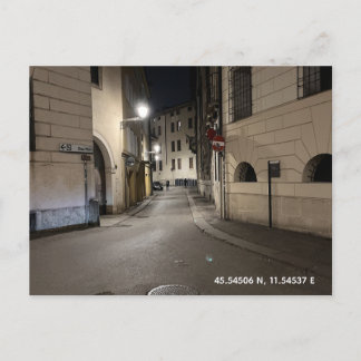 Tarjeta postal - Paseo nocturno en Vicenza, Italia