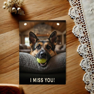 Tarjeta postal Pastor Alemán Te Extraño