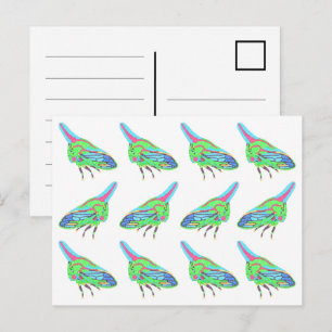 Tarjeta postal (patrón blanco) - Saltamontes de ro