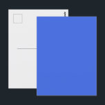 Tarjeta postal personalizable azul real<br><div class="desc">Simple, fuerte y versátil hasta el infinito: esta postal de color azul real es una pizarra en blanco para una comunicación audaz. Ya sea que esté promocionando un evento, enviando notas de agradecimiento de boda, creando saludos para fiestas religiosas o ejecutando una campaña escolar o comercial a gran escala, este...</div>