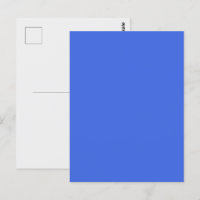 Tarjeta postal personalizable azul real