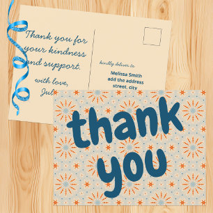 Tarjeta postal personalizable con patrón inspirado