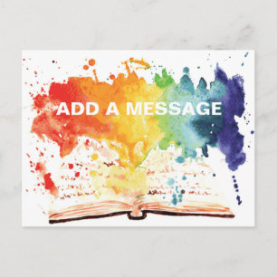 Tarjeta postal personalizable de anuncio de lanzam