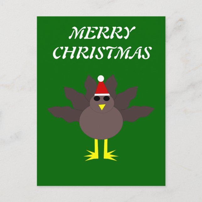 Tarjeta postal personalizable de pavo de Navidad l (Anverso)