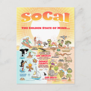 Tarjeta postal personalizable de SoCal