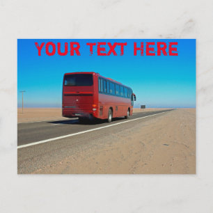 Tarjeta postal personalizable del autobús de Ataca