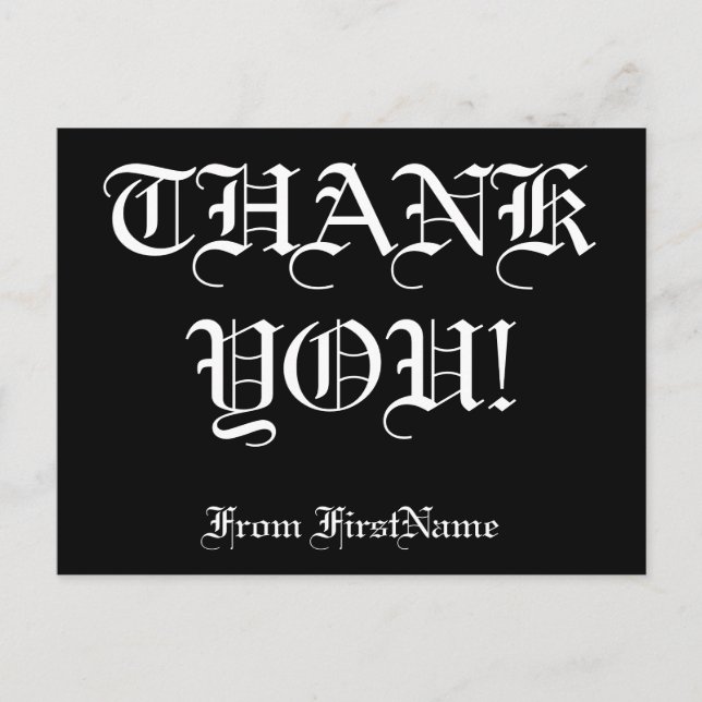 Tarjeta postal personalizable "¡GRACIAS!" (Anverso)