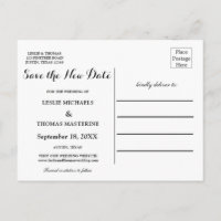 Tarjeta postal personalizada B&W para guardar la n