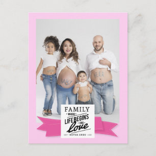 Tarjeta postal personalizada con foto moderna y ci
