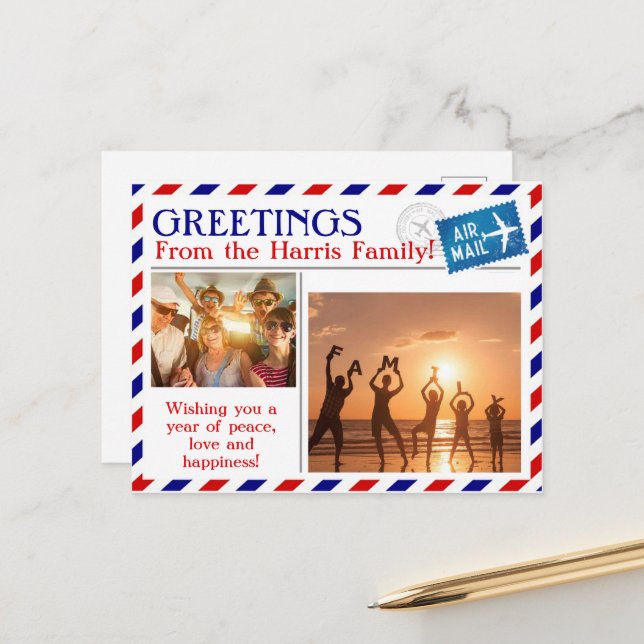 Tarjeta Postal Personalizada con Foto para Enviar  (Anverso/Reverso In Situ)