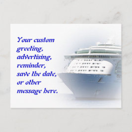 Tarjeta postal personalizada de crucero