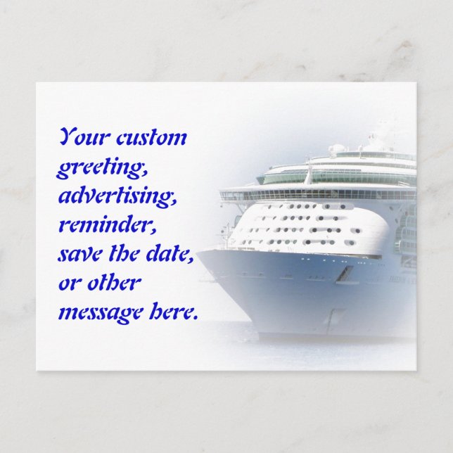Tarjeta postal personalizada de crucero (Anverso)