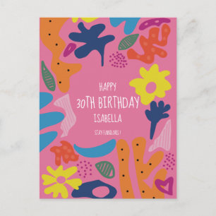 tarjeta postal personalizada de cumpleaños 30 mode