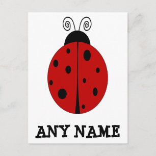 TARJETA POSTAL personalizada de diseño LADYBUG con