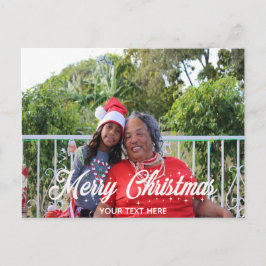 Tarjeta postal personalizada de Feliz Navidad