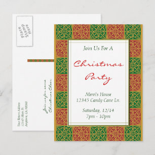 Tarjeta postal personalizada de fiesta de Navidad