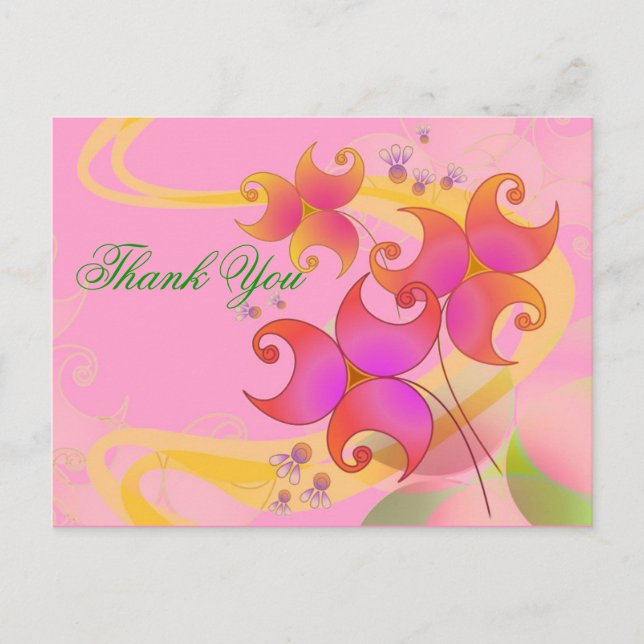 Tarjeta postal personalizada de flores de Bonito (Anverso)