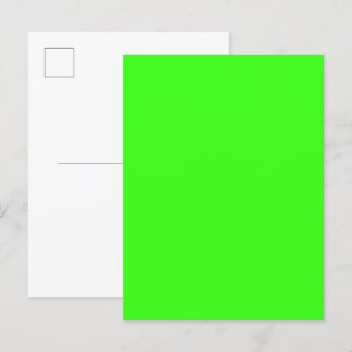 Tarjeta Postal Personalizada de Neón Verde