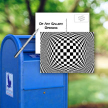 Tarjeta postal personalizada de Op Art