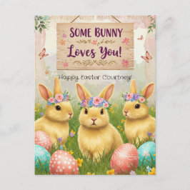 Tarjeta postal personalizada de Pascua de conejito