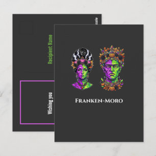 Tarjeta postal personalizada Neon Halloween Franke