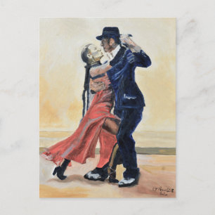 Tarjeta postal personalizada para bailarines de ta