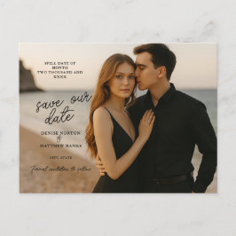 Tarjeta postal personalizada para guardar la fecha