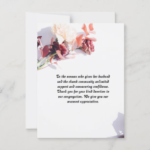 Tarjeta postal personalizada para la esposa del pa