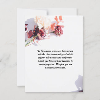 Tarjeta postal personalizada para la esposa del pa