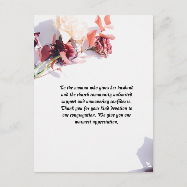 Tarjeta postal personalizada para la esposa del pa (Anverso)