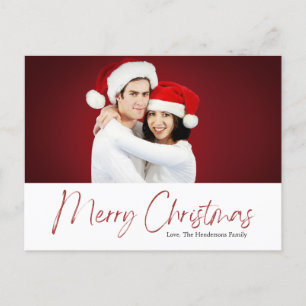 Tarjeta postal personalizada para Navidades fotogr