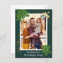 Tarjeta postal personalizada para Navidades fotogr
