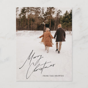 Tarjeta postal personalizada para Navidades fotogr