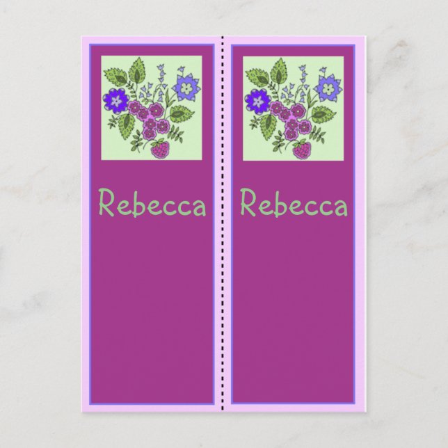 Tarjeta postal personalizada Rebecca (Anverso)