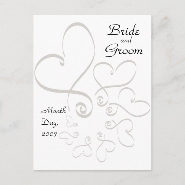 Tarjeta postal personalizada Save the Date de KRW  (Anverso)