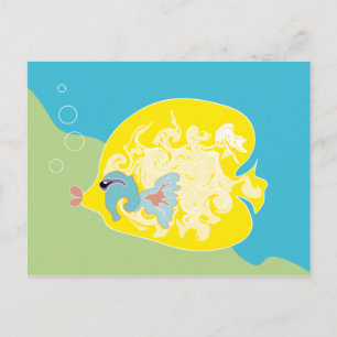 Tarjeta Postal Pez Amarillo
