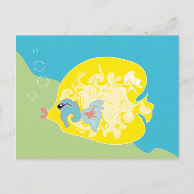 Tarjeta Postal Pez Amarillo (Anverso)