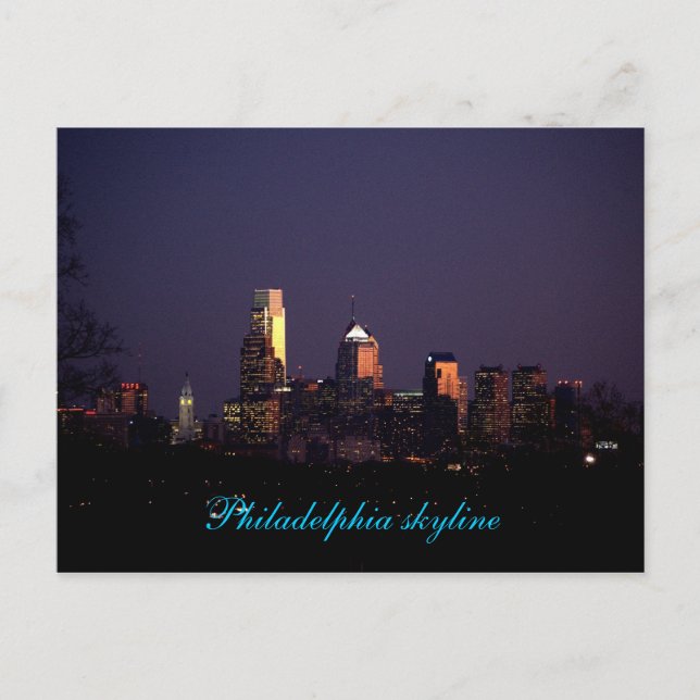 Tarjeta postal Philadelphia Skyline (Anverso)