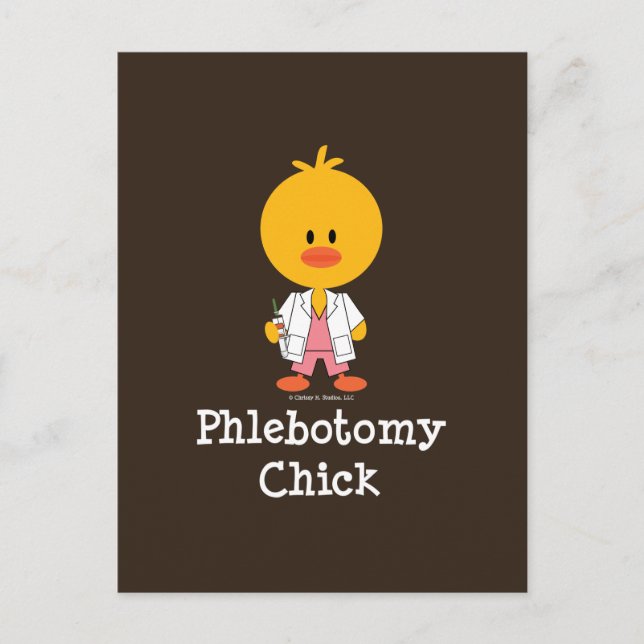 Tarjeta postal Phlebotomy Chick (Anverso)
