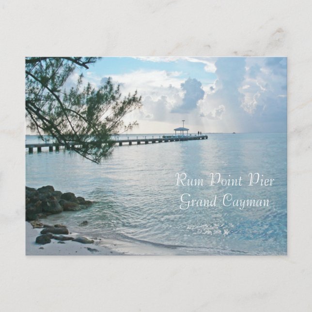 TARJETA POSTAL,"PIER DE PUNTO DE RUM, GRAND CAYMAN (Anverso)
