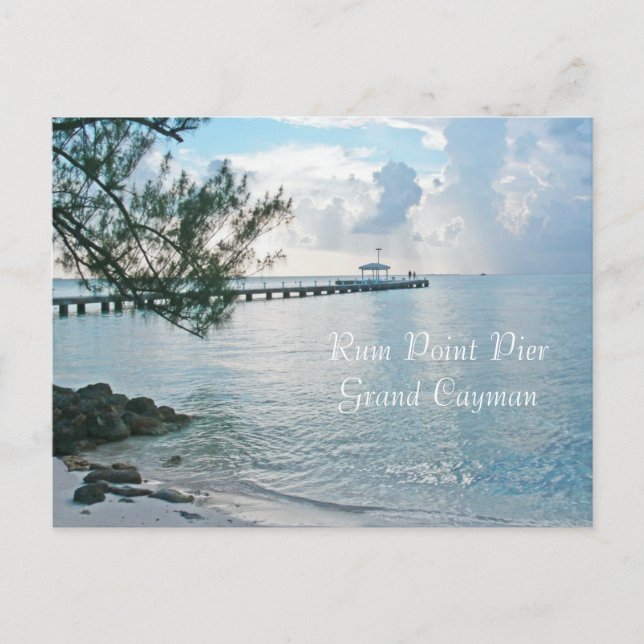 TARJETA POSTAL,"PIER DE PUNTO DE RUM, GRAND CAYMAN (Anverso)