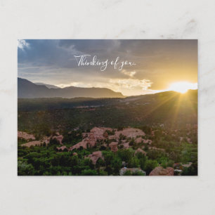 Tarjeta postal Pikes Peak Sunset Haze Thinking Of