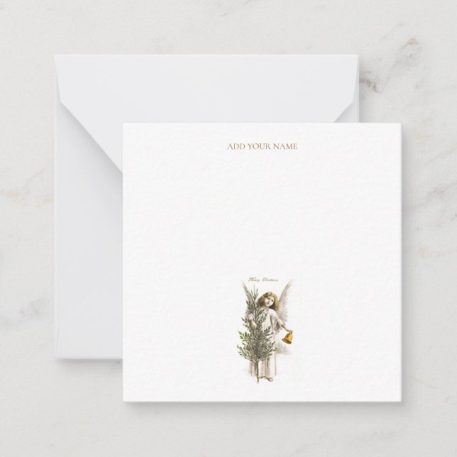 TARJETA POSTAL PLANA: ÁNGEL NAVIDEÑO ANTIGUO (Anverso)