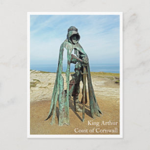 Tarjeta postal - Playa del Rey Arturo, Cornualles,