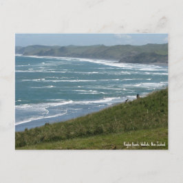 Tarjeta postal, playa Raglan, Nueva Zelanda