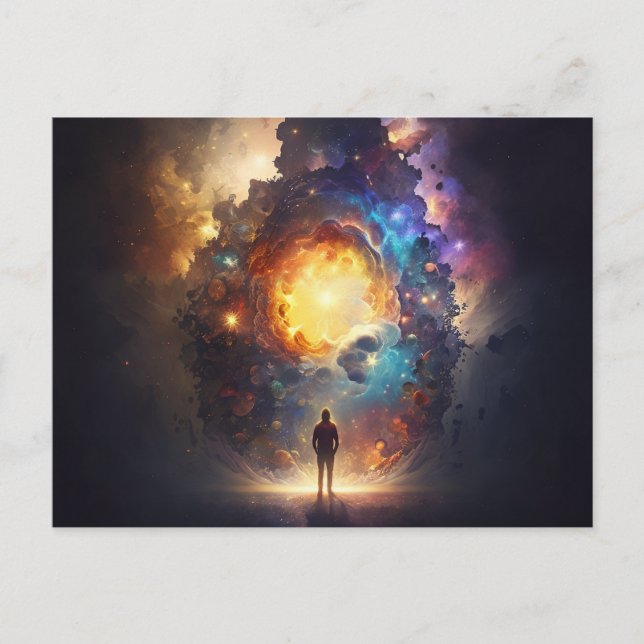 Tarjeta Postal Presencia divina, iluminación espir (Anverso)